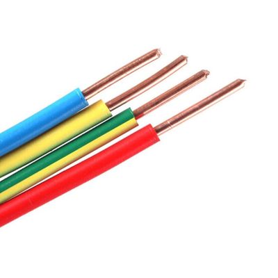 สีที่กําหนดเอง สายประปา PVC สําหรับสายบ้าน 450/750V BV/BVR 1.5mm 2.5mm 4mm 6mm
