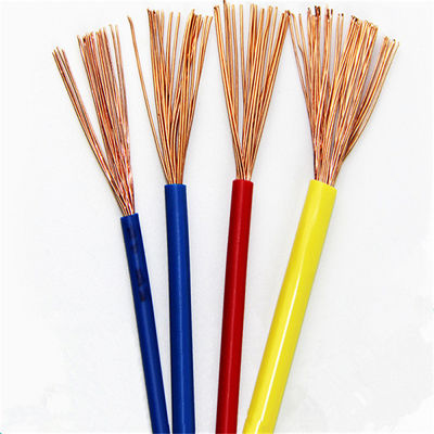 สายทาทองแดงไฟฟ้าแบบแกนเดียว สายทองแดง 4 มิลลิเมตร 450 วอล์ท สายไฟฟ้า PVC ปรับแต่งได้
