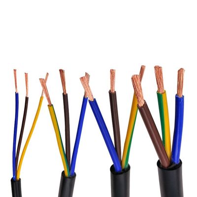 4 หลัก ปกปิด PVC สาย RVV อ่อนโยน กว้าง 4 มม และสายนําทองแดง