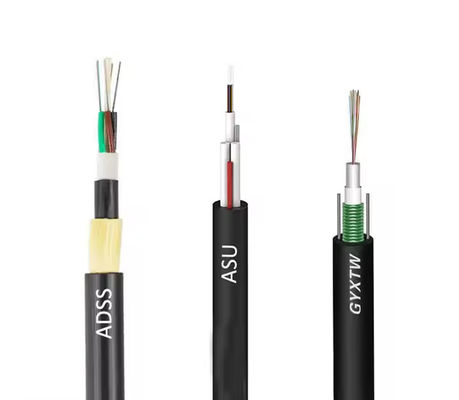 การรักษาความปลอดภัยสูง สายเคเบิลไฟเบอร์ออปติกกลาง GYXTC8S สายเคเบิลไฟเบอร์อปติกเกราะ